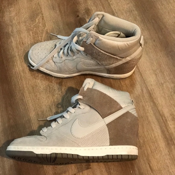 Nike Shoes - Women Dunk Sky HI size 9 1/2 wedge sneakers! Gorgeous